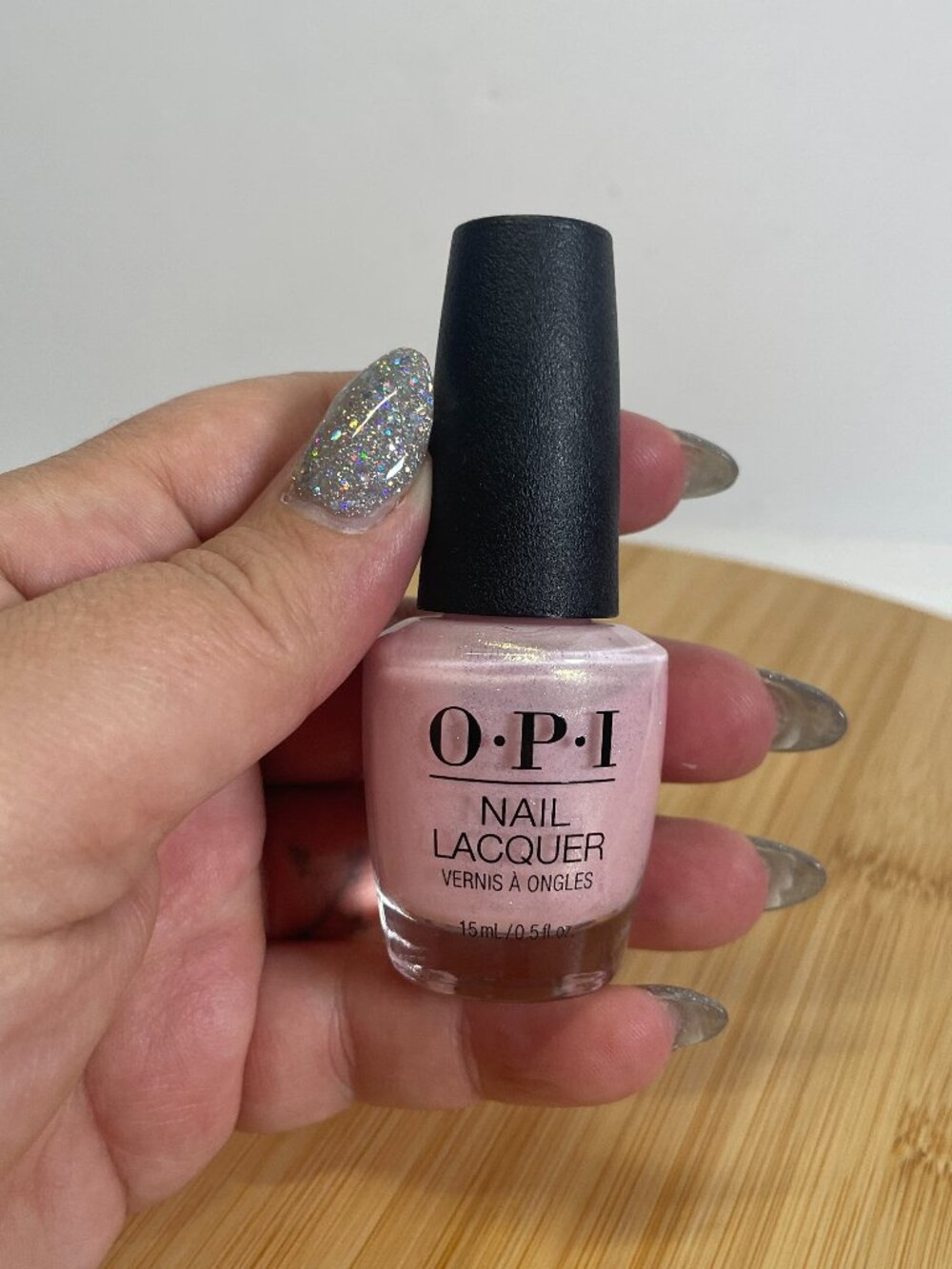 OPI Nail Lacquer Polish HR P09 Merry & Ice Pink Shimmer 15 mL 0.5 fl oz